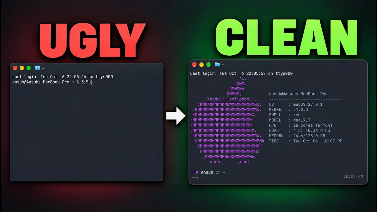 I Made My Ghostty Terminal Beautiful With One Command (YouTube video)